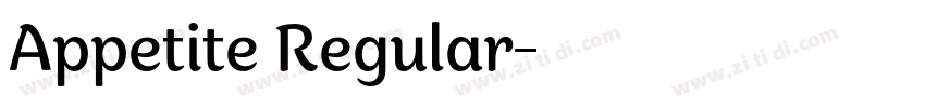 Appetite Regular字体转换